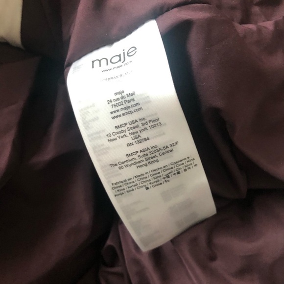 Maje Cropped Bi-color Winter Jacket - Picture 10 of 14